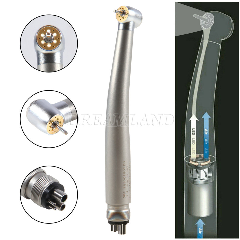 10pcs Dental E-generator Shadowless 6 LED High Speed Handpiece 6 Way Sprays 4 Hole