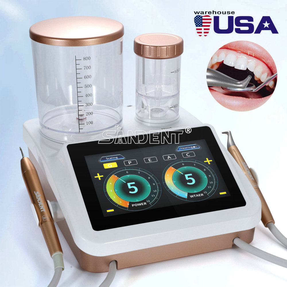 2 in 1 Dental Ultrasonic Scaler Air Polisher Sandblasting Perio Therapy System