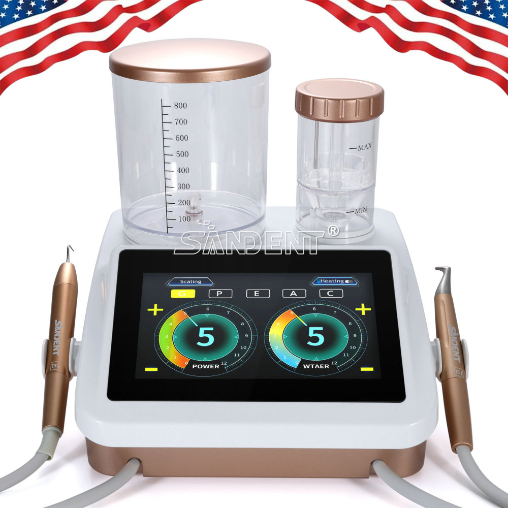 2 in 1 Dental Ultrasonic Scaler Air Polisher Sandblasting Perio Therapy System
