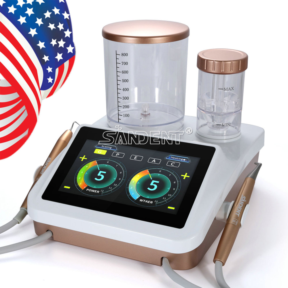 2 in 1 Dental Ultrasonic Scaler Air Polisher Sandblasting Perio Therapy System