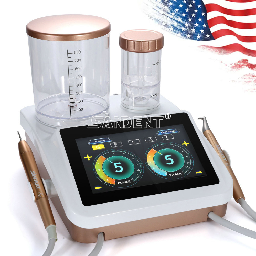 2 in 1 Dental Ultrasonic Scaler Air Polisher Sandblasting Perio Therapy System