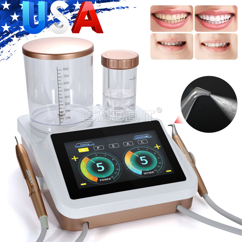 2 in 1 Dental Ultrasonic Scaler Air Polisher Sandblasting Perio Therapy System
