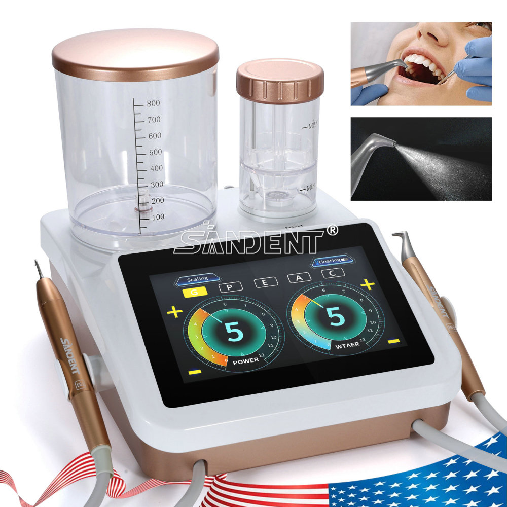 2 in 1 Dental Ultrasonic Scaler Air Polisher Sandblasting Perio Therapy System