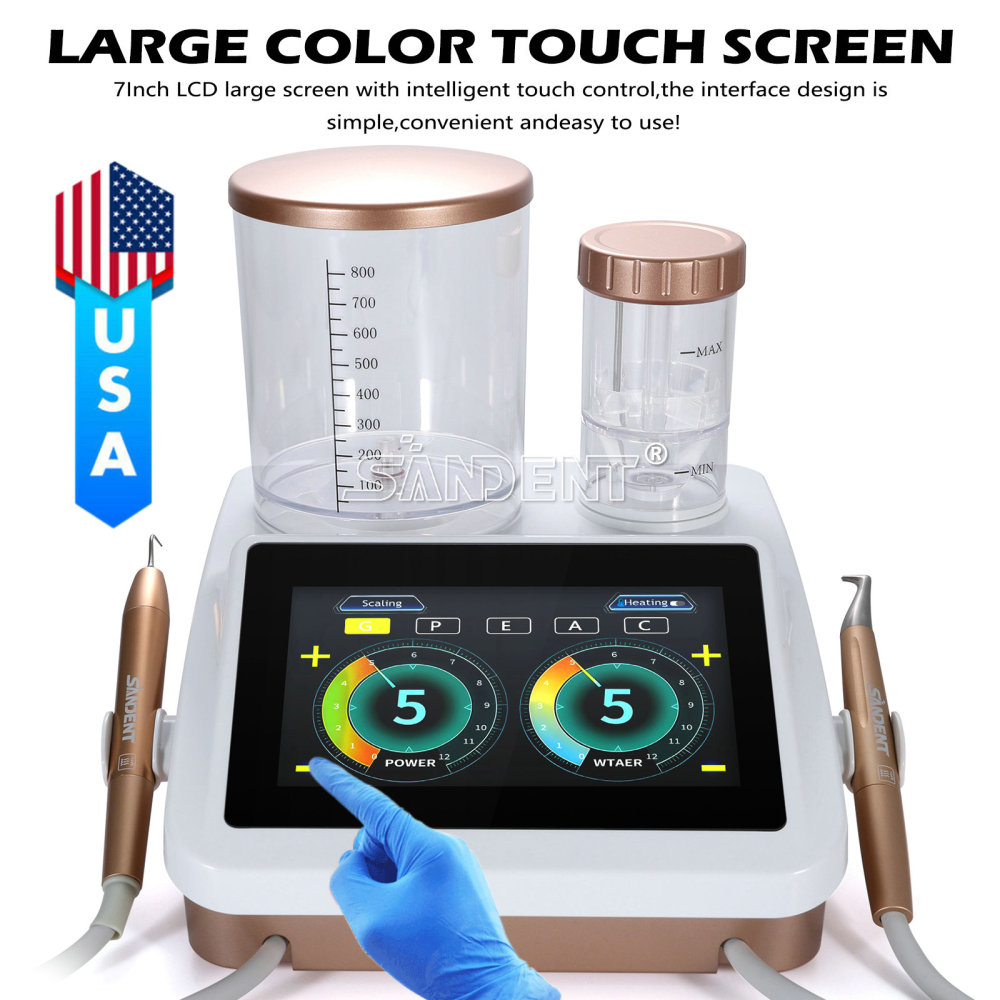 2 in 1 Dental Ultrasonic Scaler Air Polisher Sandblasting Perio Therapy System