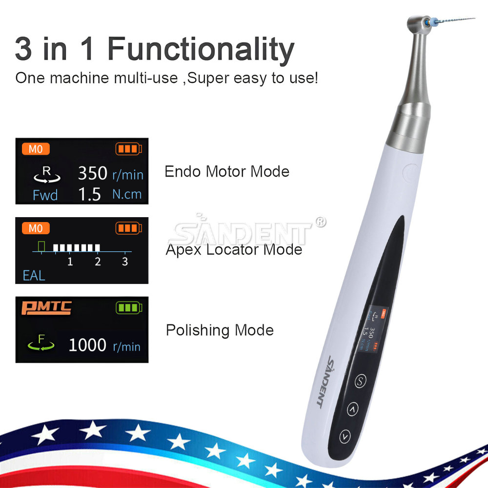 Dental Endo Motor 6:1 +Apex Locator Root Canal+Hygiene Prophy Handpiece 3 in 1