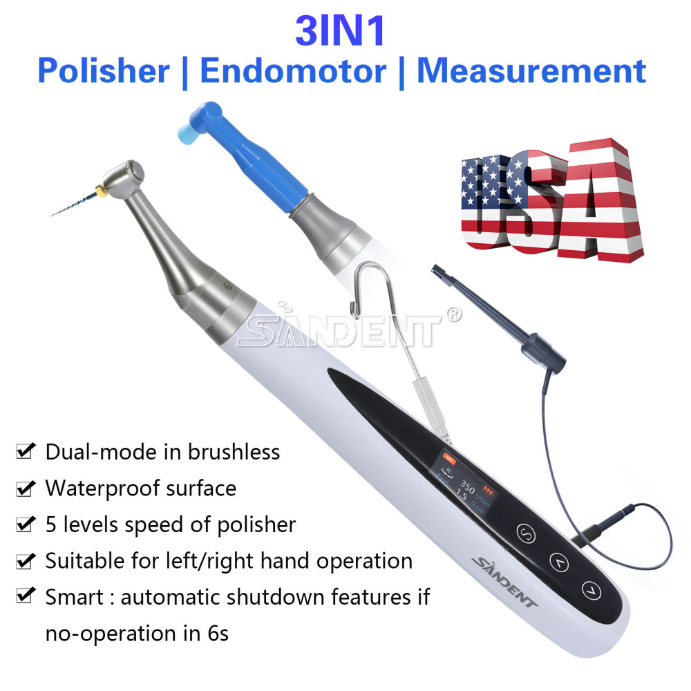 Dental Endo Motor 6:1 +Apex Locator Root Canal+Hygiene Prophy Handpiece 3 in 1