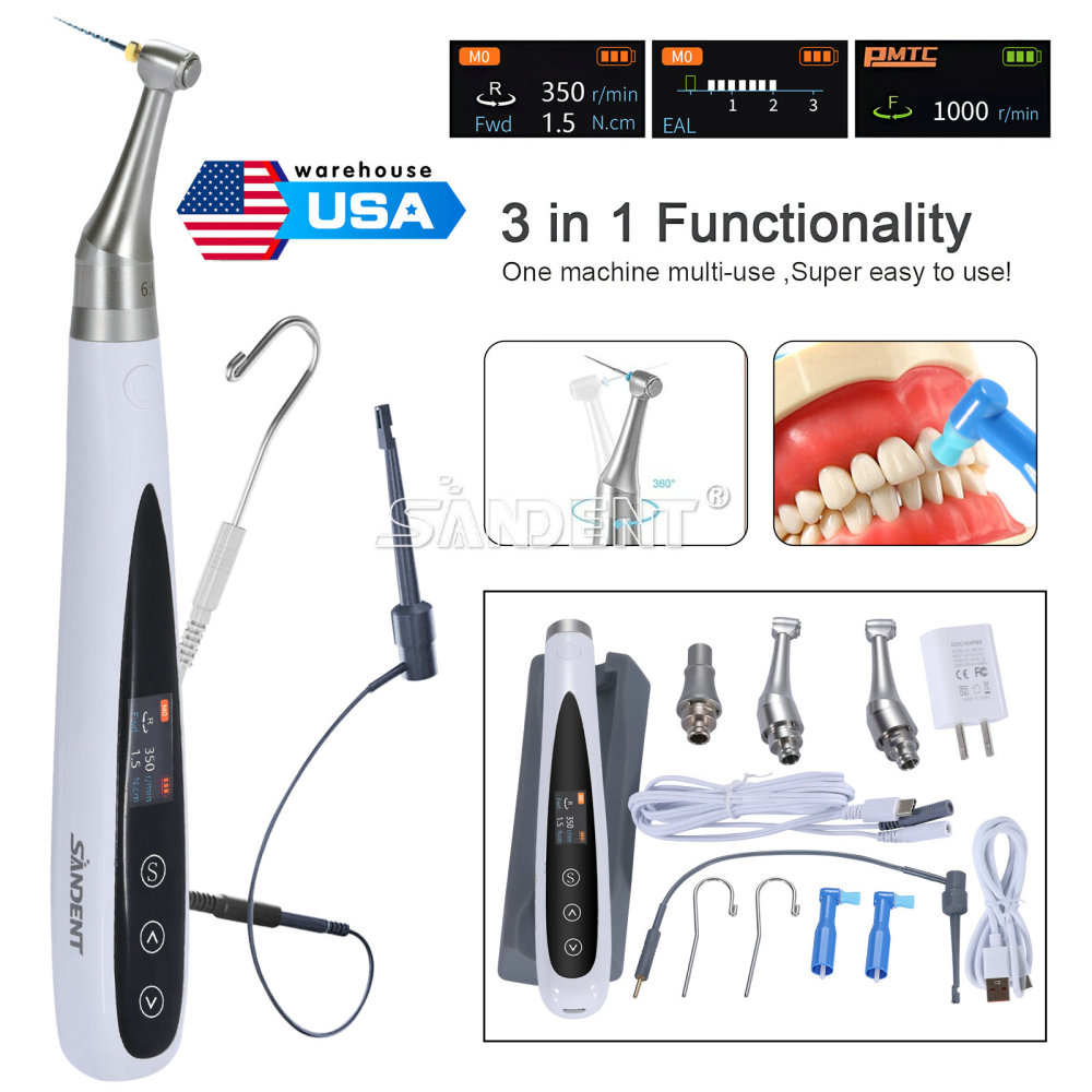 Dental Endo Motor 6:1 +Apex Locator Root Canal+Hygiene Prophy Handpiece 3 in 1