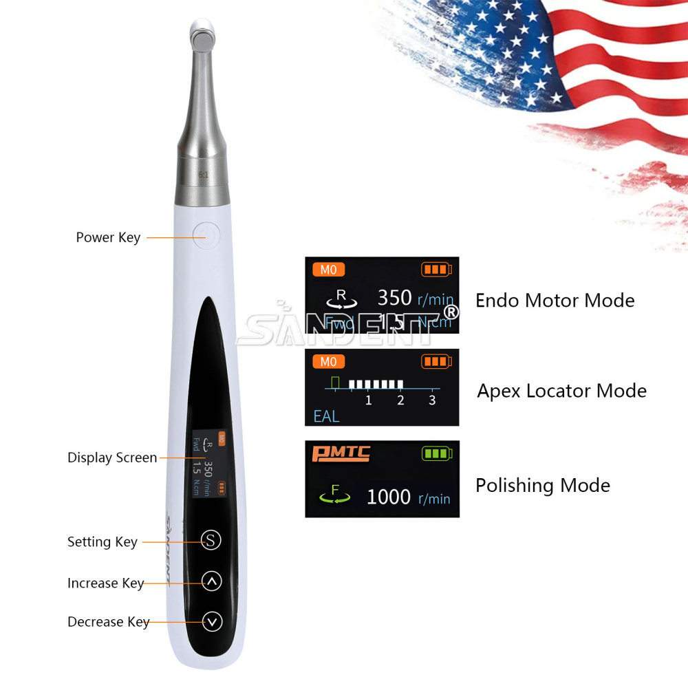 Dental Endo Motor 6:1 +Apex Locator Root Canal+Hygiene Prophy Handpiece 3 in 1