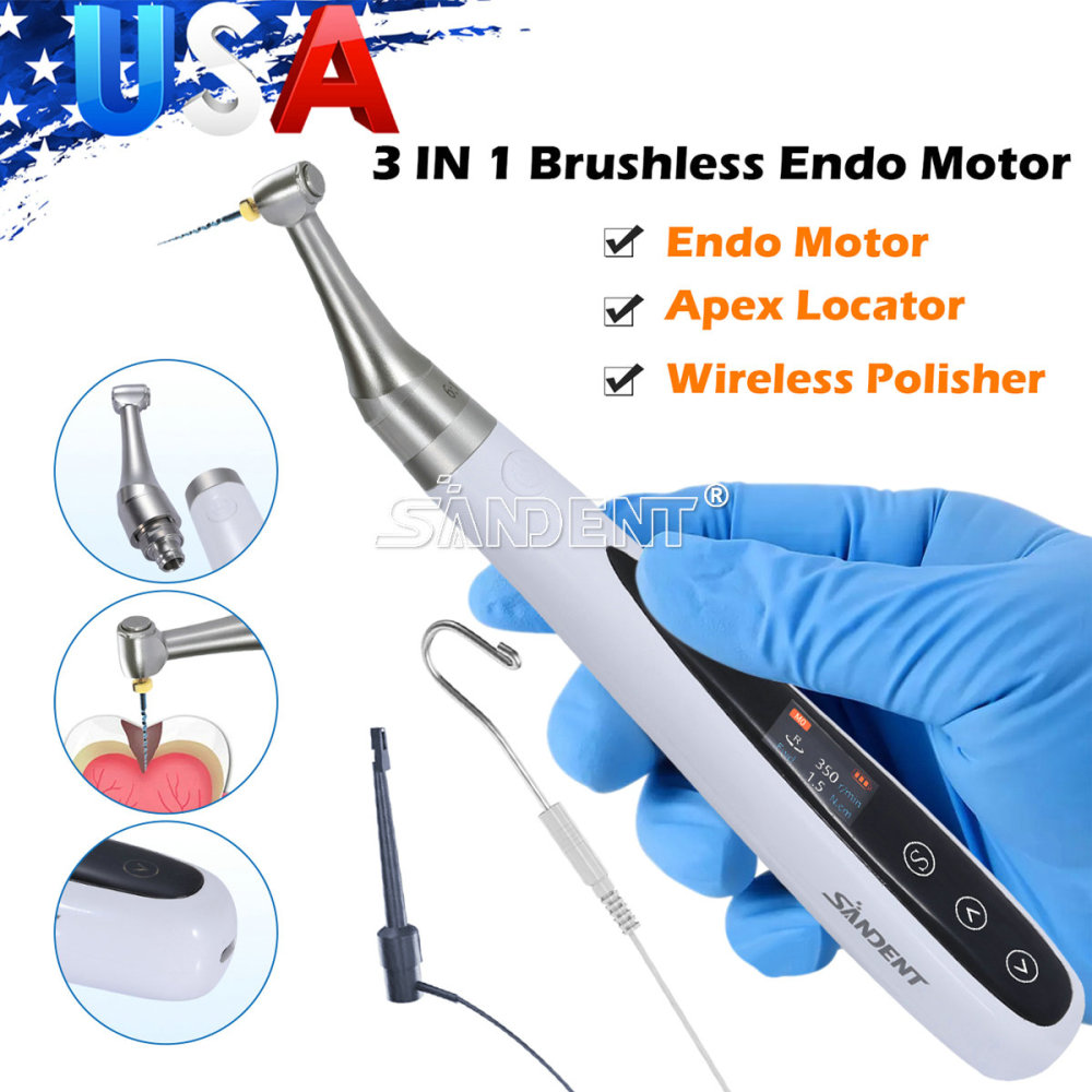 Dental Endo Motor 6:1 +Apex Locator Root Canal+Hygiene Prophy Handpiece 3 in 1
