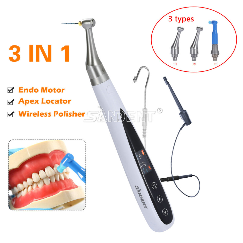 Dental Endo Motor 6:1 +Apex Locator Root Canal+Hygiene Prophy Handpiece 3 in 1