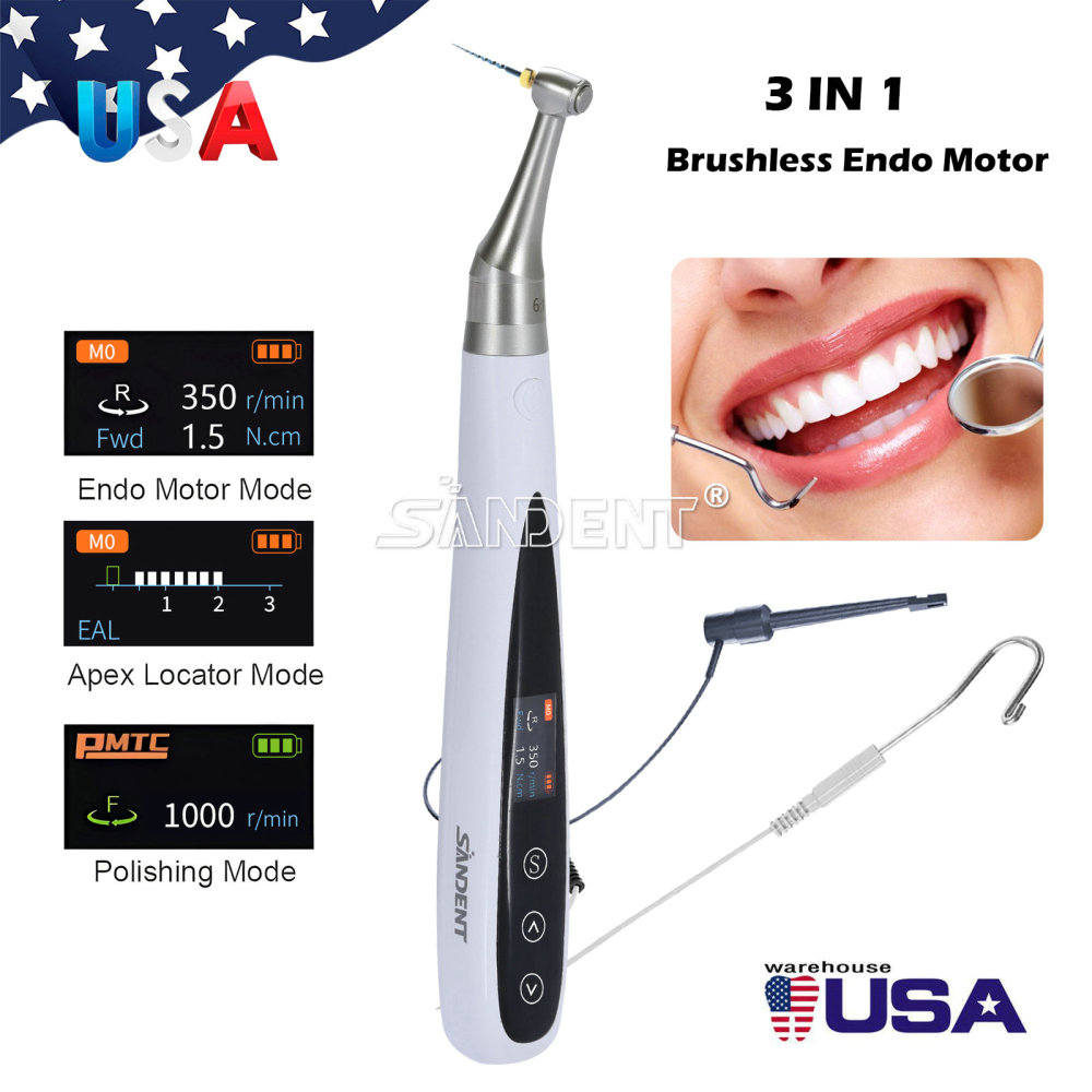 Dental Endo Motor 6:1 +Apex Locator Root Canal+Hygiene Prophy Handpiece 3 in 1