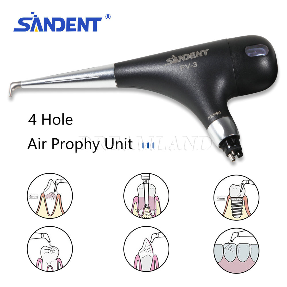 Dental 4 Hole Air Prophy Flow Teeth Polishing Polisher Handpiece Hygiene