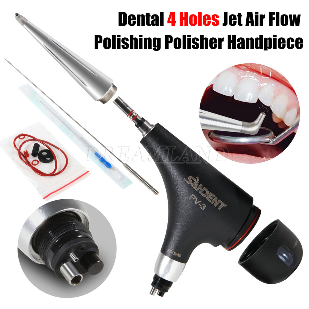 Dental 4 Hole Air Prophy Flow Teeth Polishing Polisher Handpiece Hygiene