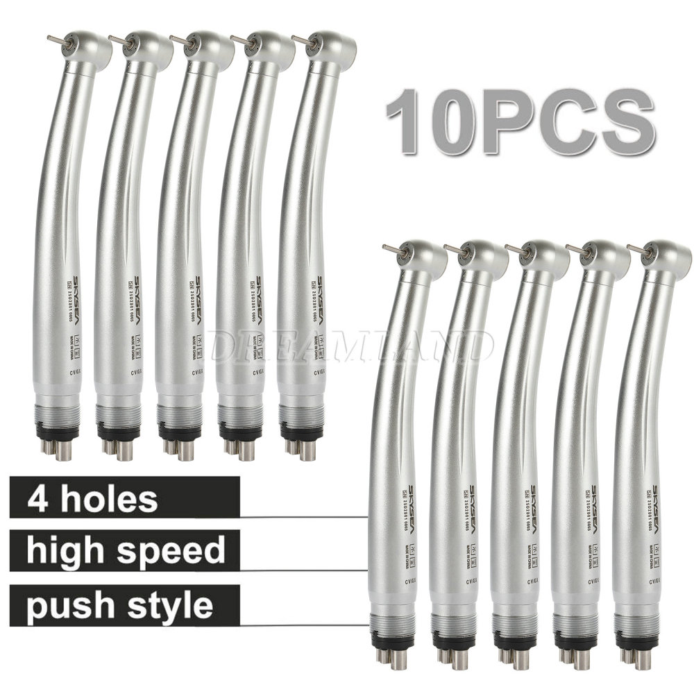 SKYSEA Dental High Speed Handpiece Push Button Turbine 4Hole large head single spray