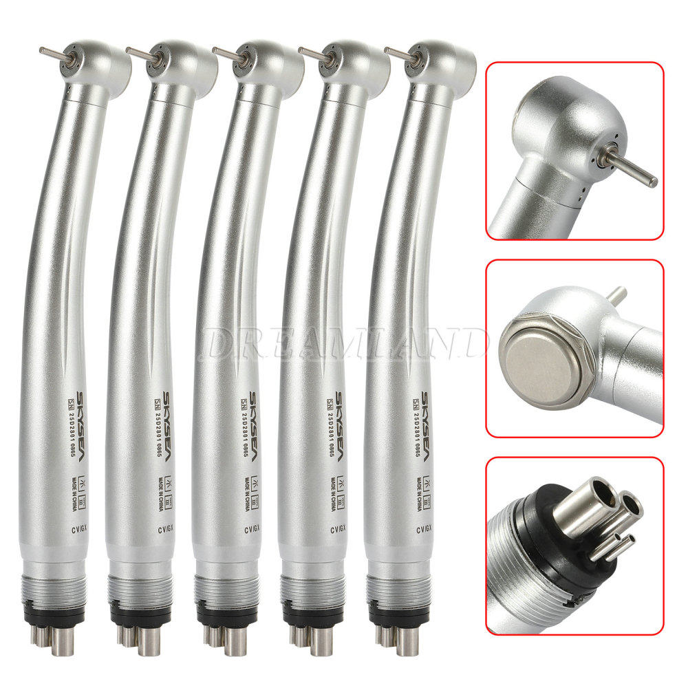 SKYSEA Dental High Speed Handpiece Push Button Turbine 4Hole large head single spray