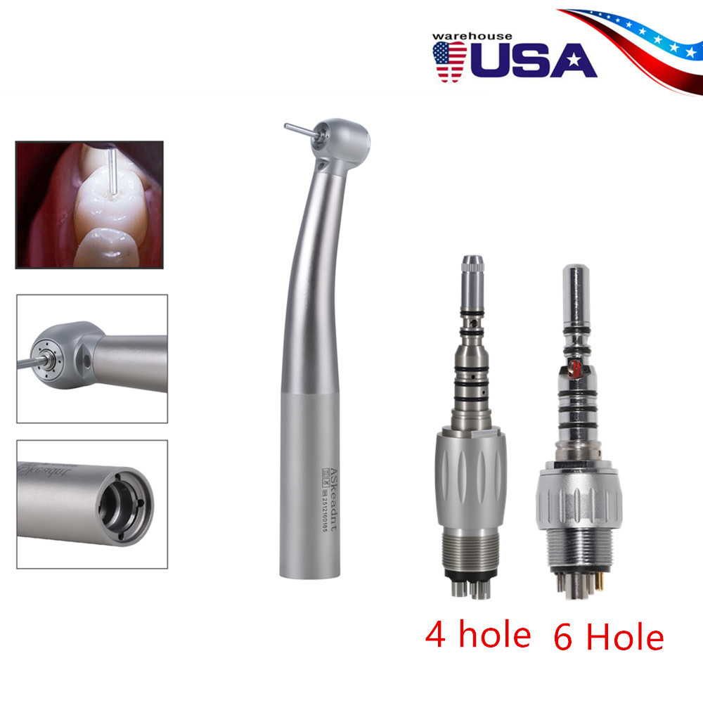 AS Dental High Speed Handpiece Fiber Optic Turbine Ceramic bearingFor KaVo Multiflex Coupler 4/6 Hole