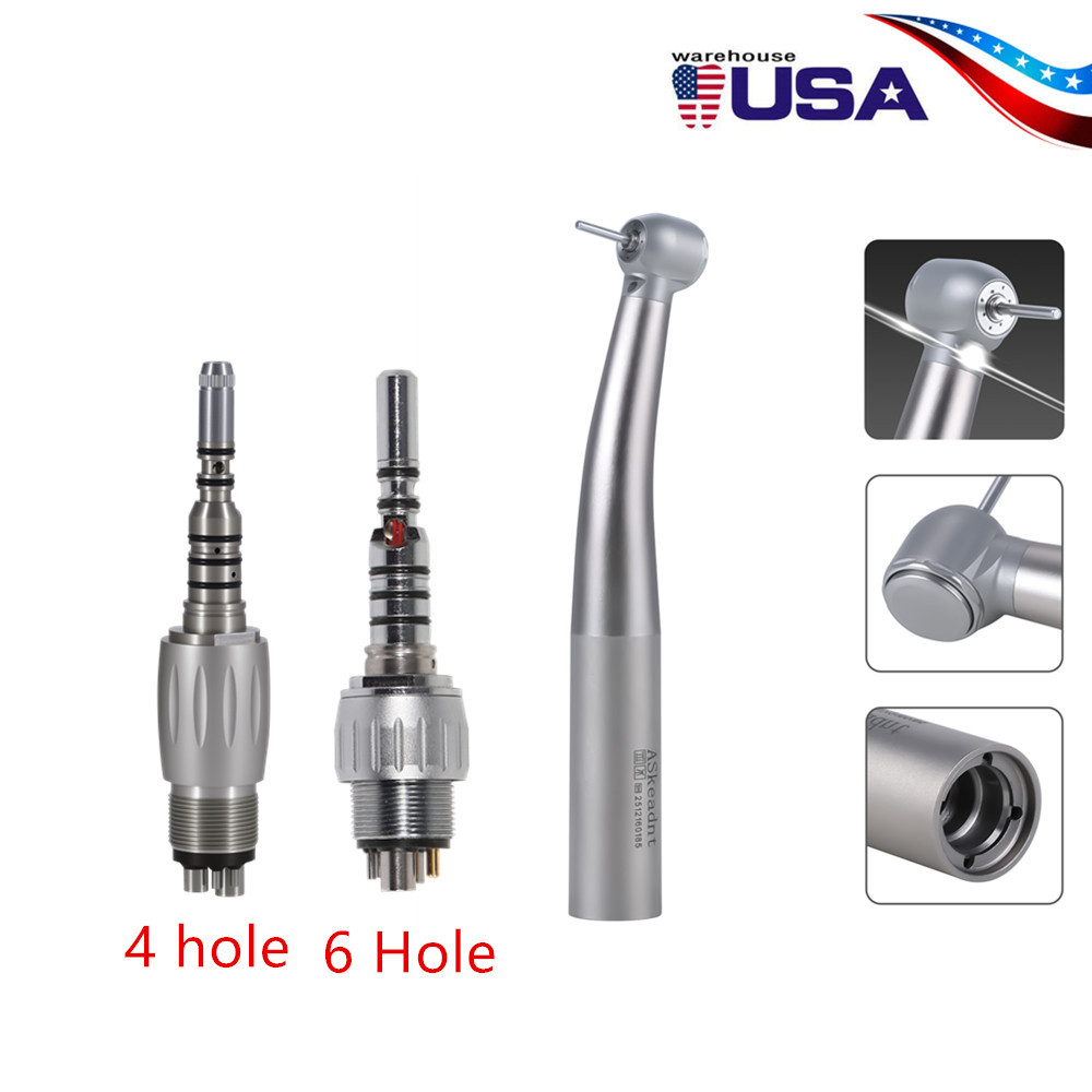 AS Dental High Speed Handpiece Fiber Optic Turbine Ceramic bearingFor KaVo Multiflex Coupler 4/6 Hole