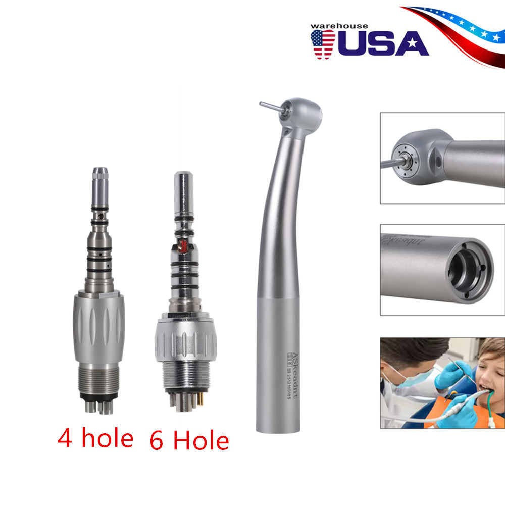 AS Dental High Speed Handpiece Fiber Optic Turbine Ceramic bearingFor KaVo Multiflex Coupler 4/6 Hole