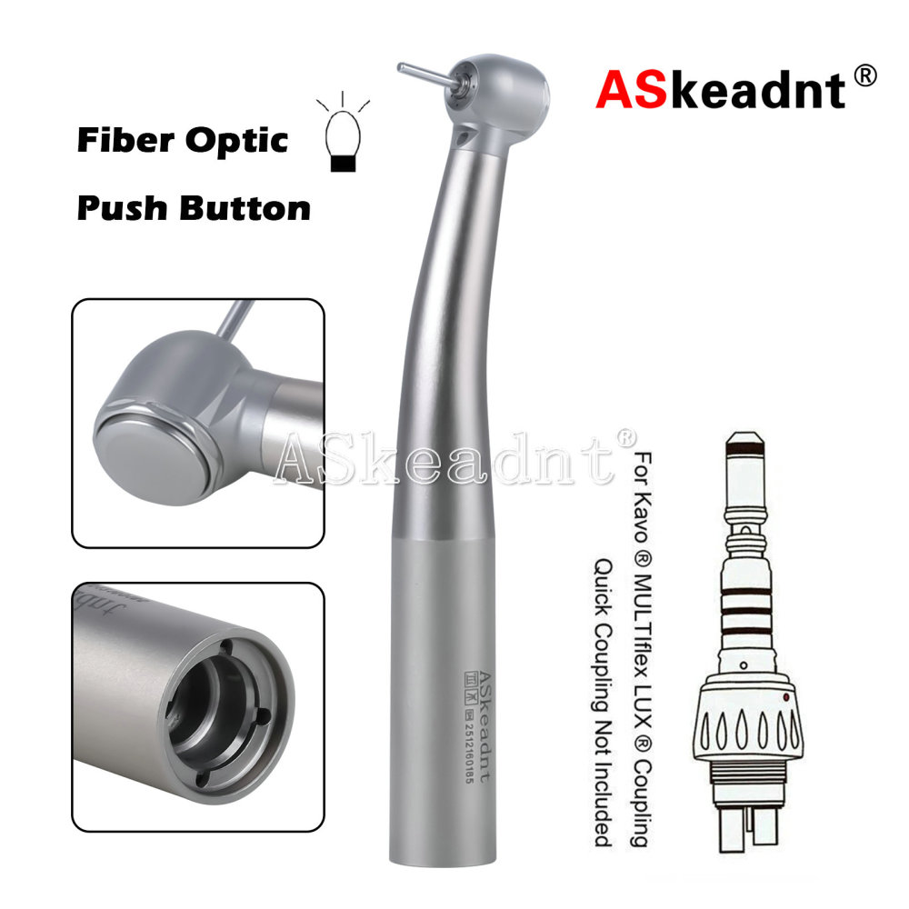 AS Dental High Speed Handpiece Fiber Optic Turbine Ceramic bearingFor KaVo Multiflex Coupler 4/6 Hole