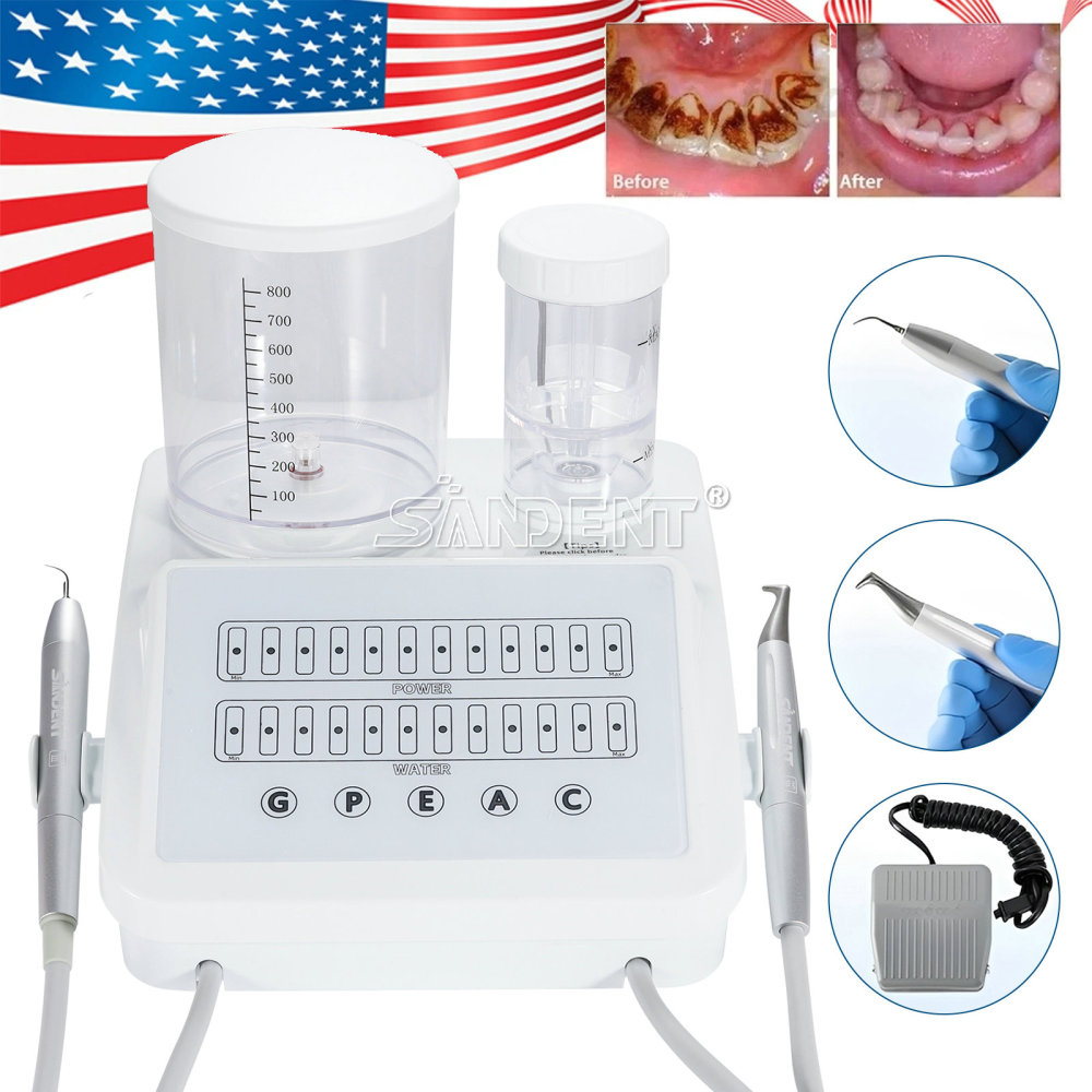DT 2in1 Perio Therapy System Dental Ultrasonic Scaler Air Polisher Sandblasting Unit