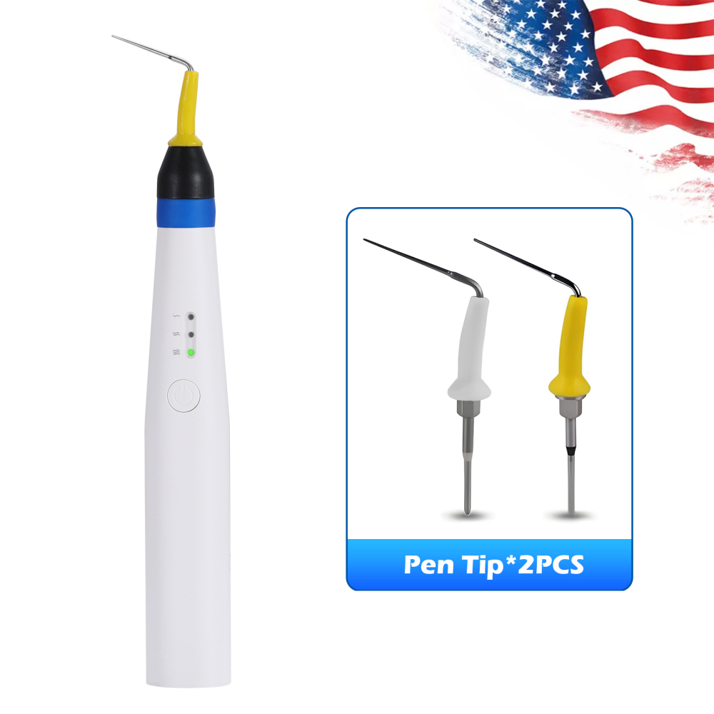 Dental Gutta Percha Obturation System Endo Heated Pen Cordless with 2Pc Tips