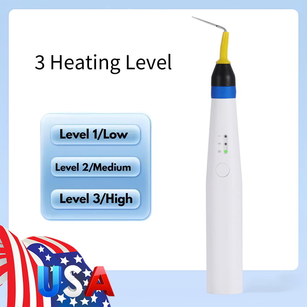 Dental Gutta Percha Obturation System Endo Heated Pen Cordless with 2Pc Tips