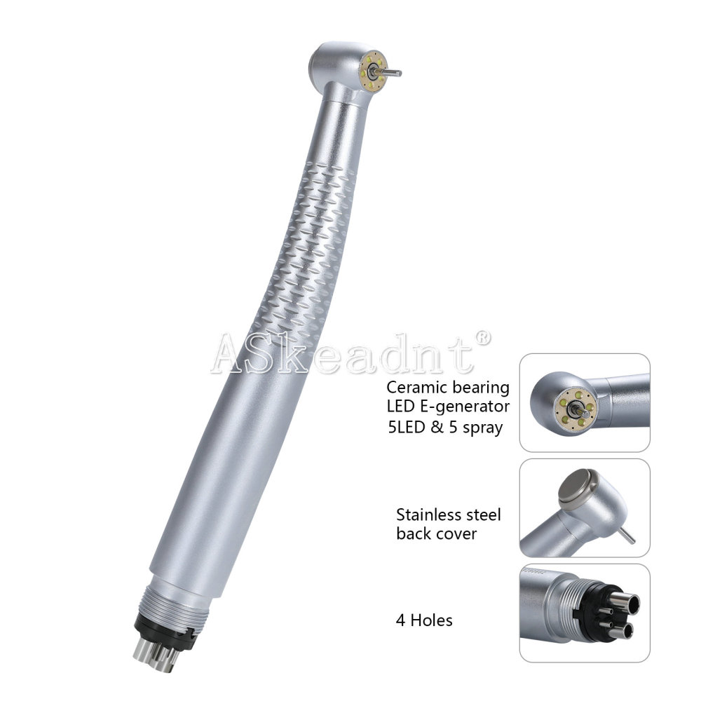 AS Dental Shadowless E-generator LED 5 Lamp High Speed Handpiece 2/4 Hole