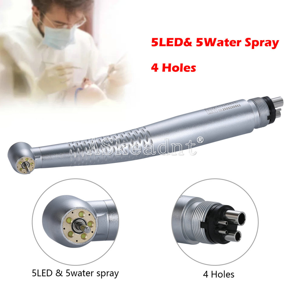 AS Dental Shadowless E-generator LED 5 Lamp High Speed Handpiece 2/4 Hole