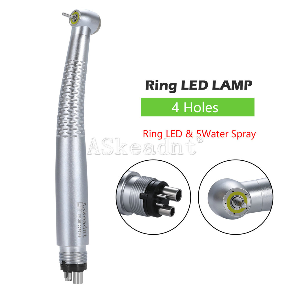 Dental Ring LED High Speed Handpiece E-Generator Shadowless 5 Spray 4 Hole/2Hole