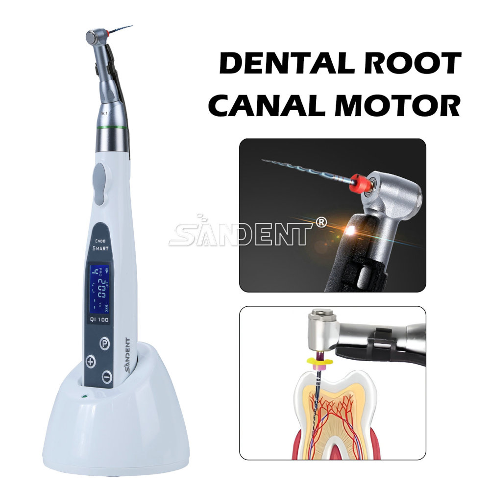 DT Dental Wireless LED Endo Motor 16:1 Contra Angle handpiece 9 pragrame