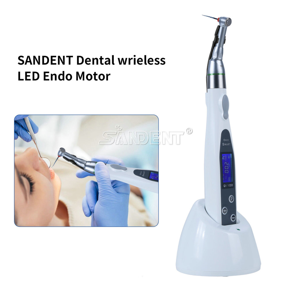 DT Dental Wireless LED Endo Motor 16:1 Contra Angle handpiece 9 pragrame
