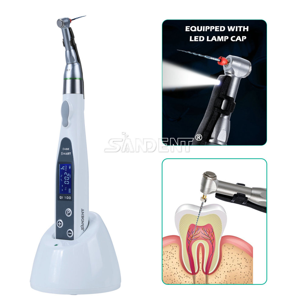DT Dental Wireless LED Endo Motor 16:1 Contra Angle handpiece 9 pragrame