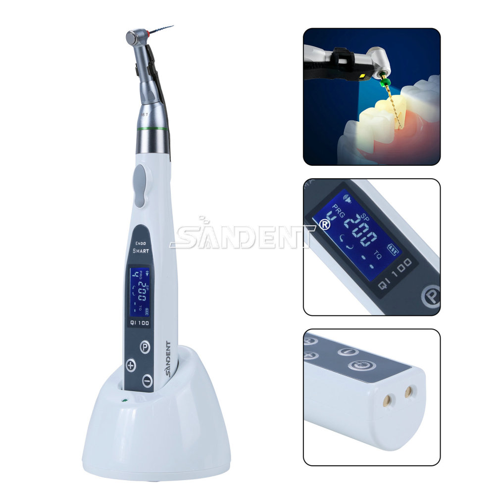 DT Dental Wireless LED Endo Motor 16:1 Contra Angle handpiece 9 pragrame