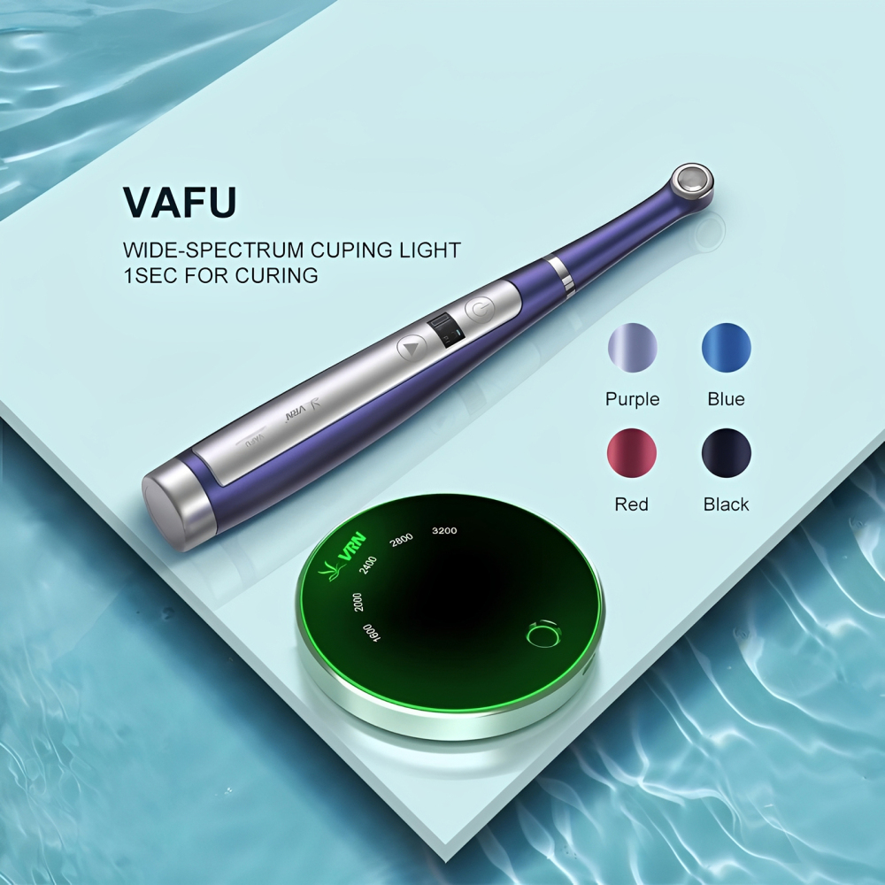 VAFU Dental Cordless LED Curing Light Lamp 1 Second Resin Cure Lamp 3200mW/cm²