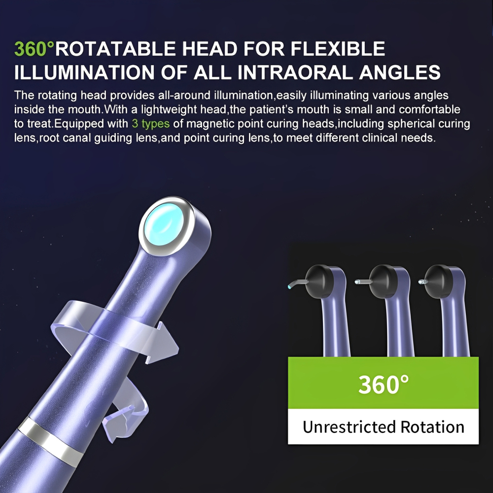 VAFU Dental Cordless LED Curing Light Lamp 1 Second Resin Cure Lamp 3200mW/cm²