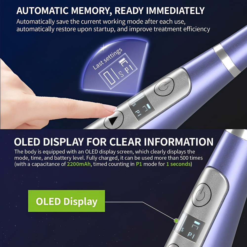 VAFU Dental Cordless LED Curing Light Lamp 1 Second Resin Cure Lamp 3200mW/cm²