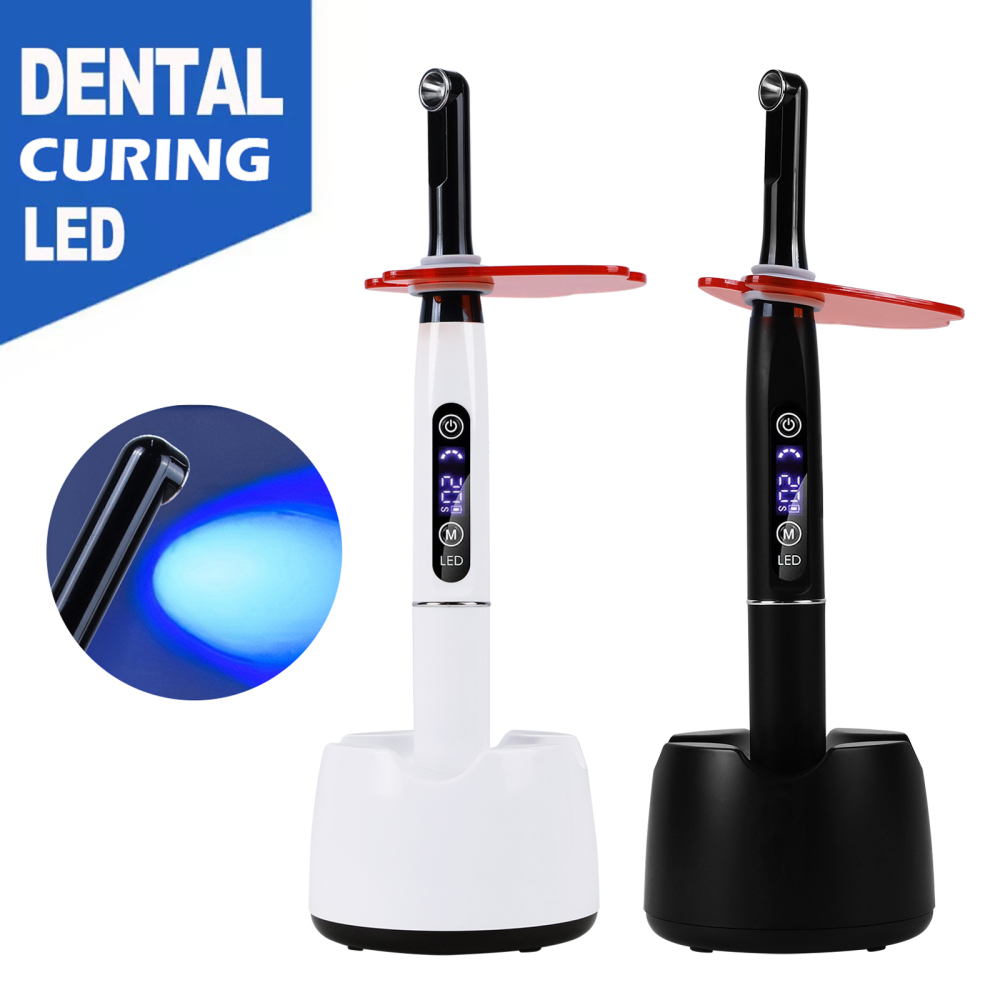 Potable Wireless LED Curing Light 1 Second with 7 Working Head Lens 2400mW
