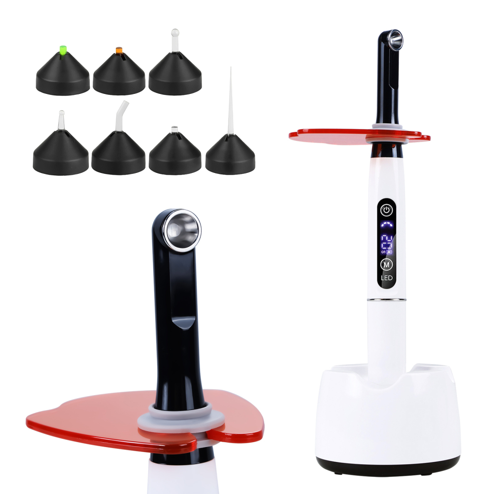 Potable Wireless LED Curing Light 1 Second with 7 Working Head Lens 2400mW