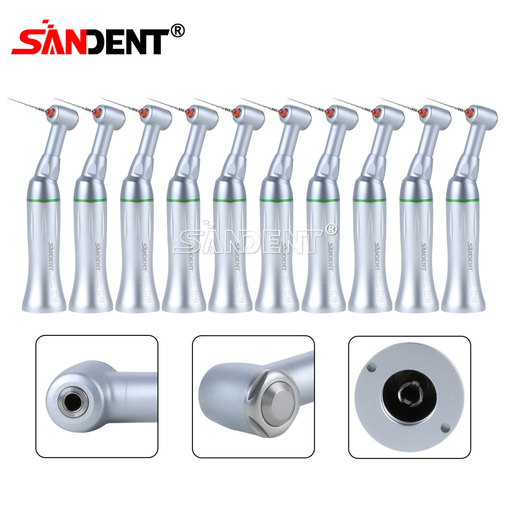 SANDENT Dental Low Speed Handpiece Fiber Optic Contra Angle 16:1