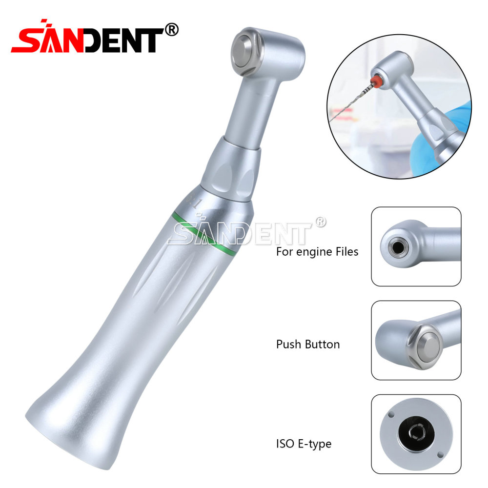 SANDENT Dental Low Speed Handpiece Fiber Optic Contra Angle 16:1