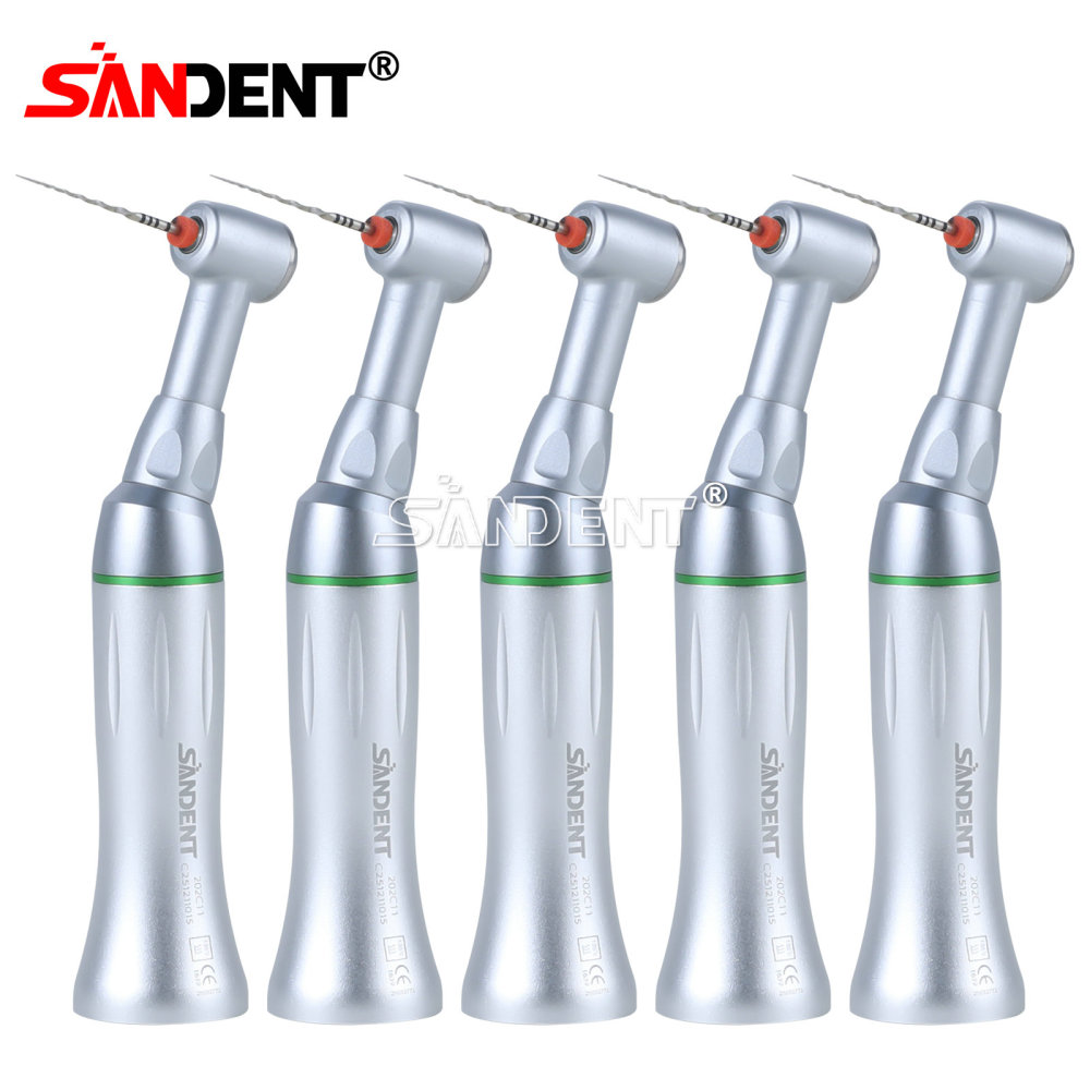 SANDENT Dental Low Speed Handpiece Fiber Optic Contra Angle 16:1