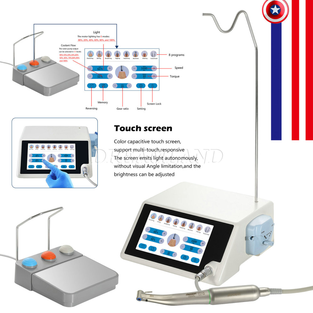 New updated  Brushless Dental LED Implant Motor System with  20:1 Contra Angle Handpiece
