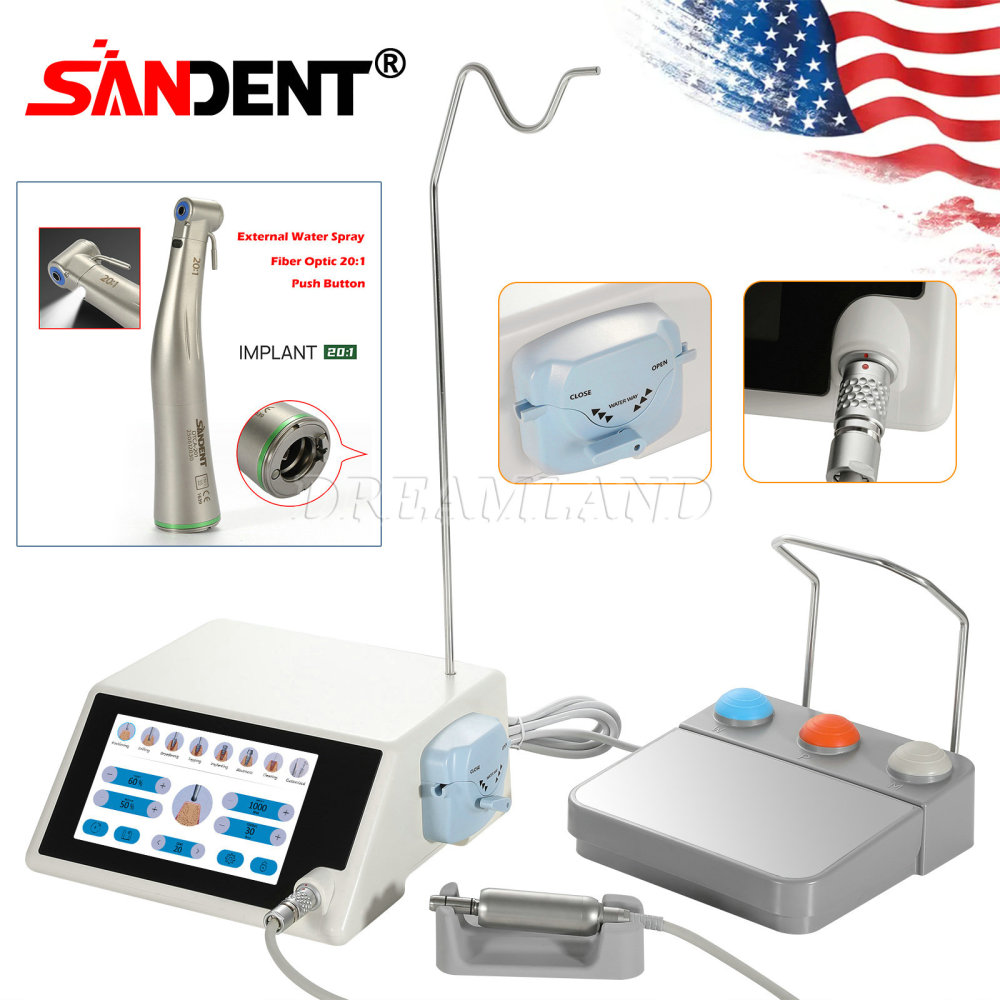 New updated  Brushless Dental LED Implant Motor System with  20:1 Contra Angle Handpiece
