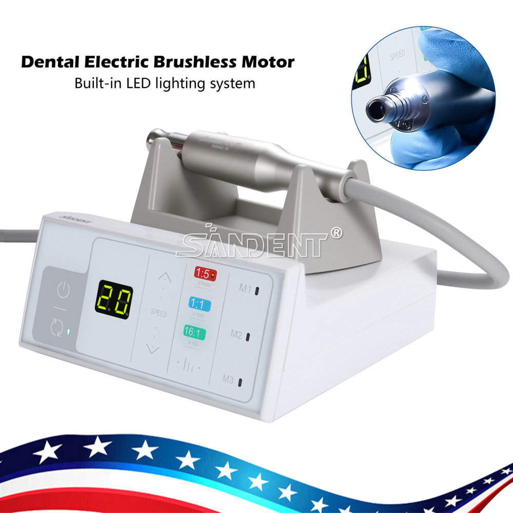 DTA Dental Brushless Electric LED Micro Motor Internal Spray E-type fit 1:5 1:1 handpiece