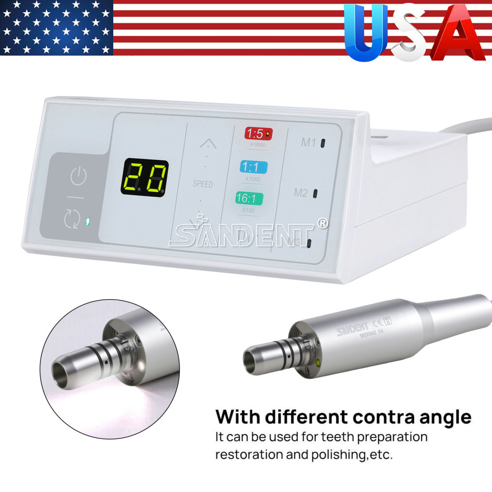 DTA Dental Brushless Electric LED Micro Motor Internal Spray E-type fit 1:5 1:1 handpiece