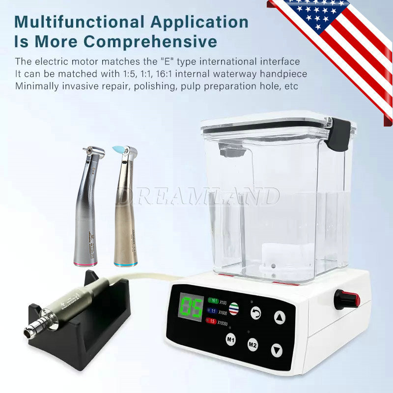 Electric Micro Motor LED Dental Brushless  & Water Tank only for Lab Practice