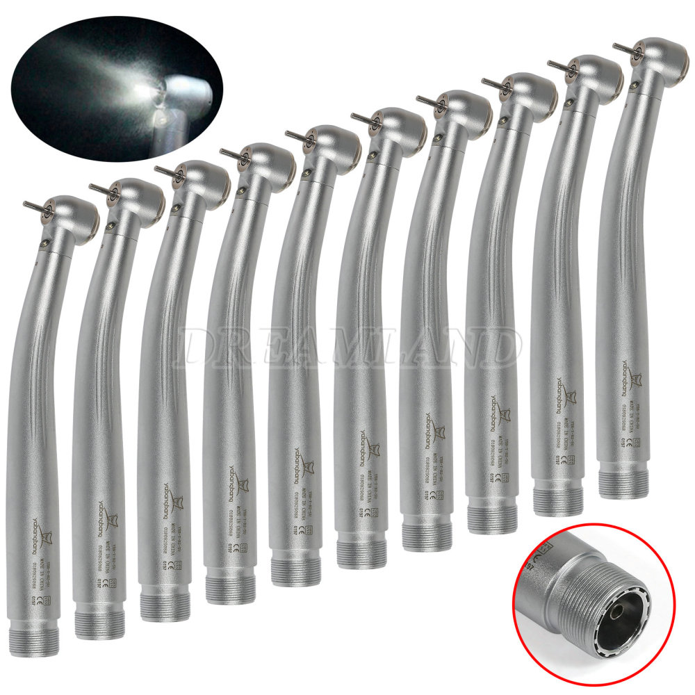 Yabangbang E-generator Dental LED Fiber Optic High Speed Handpiece large head 4 Holes YBM