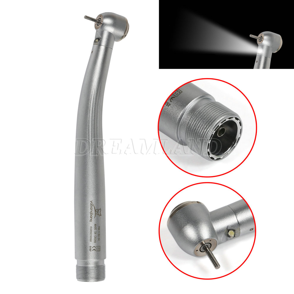 Yabangbang E-generator Dental LED Fiber Optic High Speed Handpiece large head 4 Holes YBM