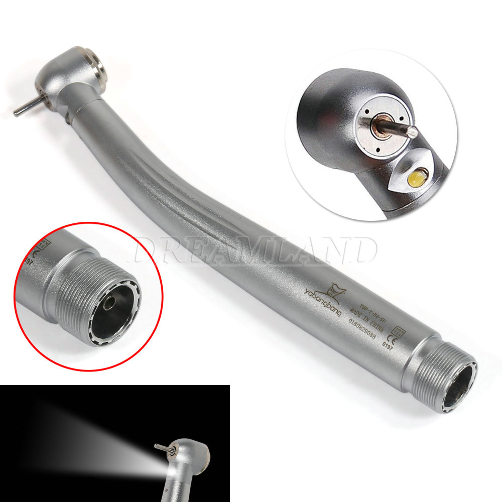 Yabangbang E-generator Dental LED Fiber Optic High Speed Handpiece large head 4 Holes YBM