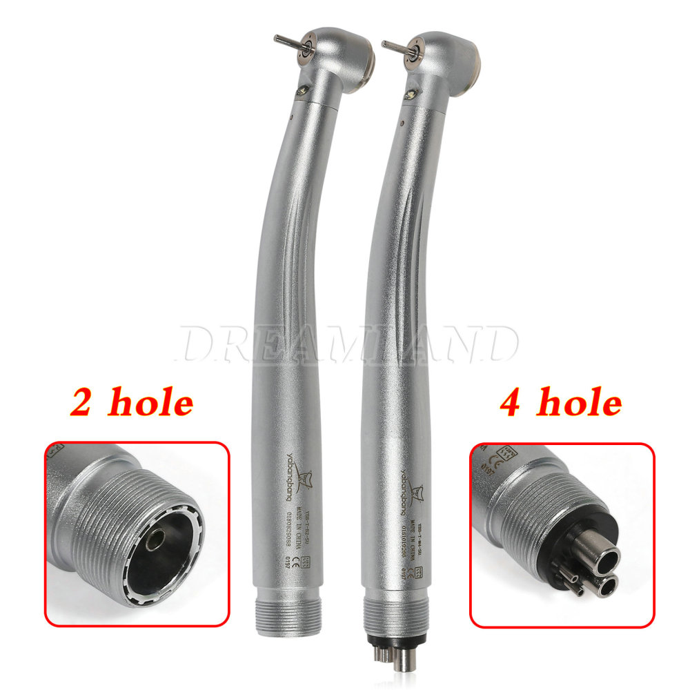 Yabangbang E-generator Dental LED Fiber Optic High Speed Handpiece large head 4 Holes YBM